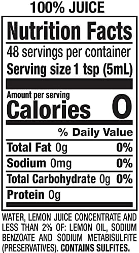 ReaLemon 100% Lemon Juice, 8 fl oz bottle (Pack of 12), Made with Lemon Juice from Concentrate, Gluten-Free, Sodium Free, Perfect Mixer to add to Cocktails and Marinades