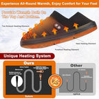Heated Slippers, BIAL Unisex Electric Heating Pad for Feet, Rechargeable Battery Shoes Heat Foot Warmer Feet Warmer Winter Slipper Cold Weather Slippers for Men Women