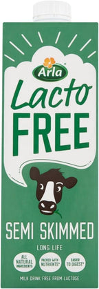 Arla LactoFree Semi Skimmed Long Life Milk Drink 1 Litre - 2 pack