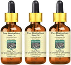 Pure Meadowfoam Seed Oil (Limnanthes alba) with Glass Dropper Cold Pressed (Pack of three) 100ml X 3 (10 oz)