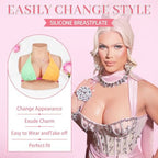Silicone Breastplate with Natural Skin Texture, Realistic Breast Forms for Cosplay, Crossdressing and Performance