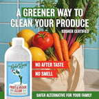 Rebel Green Fruit & Veggie Clean - Plant-Based Produce Cleaner - Natural Fruit and Vegetable Wash with No Aftertaste - Dirt & Grime Removal - Made with Organic Extracts of Citrus - 16 FL OZ