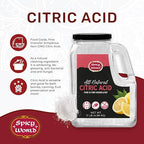 Citric Acid 11 LB Bulk Jar - All Natural, Food Grade, Non-GMO Citric Acid Powder for Cleaning, Bath Bombs, Preserving | Fine Granular & Premium Quality by Spicy World