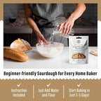MY RUSTIC ROOTS All Natural & Organic San Francisco Sourdough Starter Culture - Beginner Friendly Sourdough Bread Starter - Perfect for Baking Delicious Homemade Artisan Bread, Pizza & More - 12g