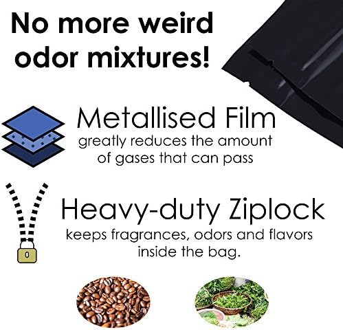 100 Durable Double-Sided Metallic Foil Mylar Flat QuickQlick Zipper Seal Bag 7.5x10cm (3x4") (Purple)