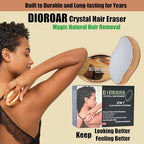 Crystal Hair Eraser,Upgrade Crystal Hair Remover,Physical Nano Glass Hair Removal Device,Painless Epilator and Exfoliator Without Shaver for Quick Soft Silky Skin(Golden)