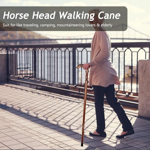 Animal Shape Hand Carved Walking Cane, Wooden Walking Stick Crutches, Comfort Ergonomic Handle Cane for Seniors Gifts, Men Women Old Elderly Walkings Canes(L 35.4", Owl)
