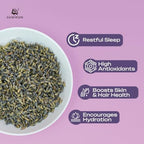 Suwirun Organic Lavender Tea 25 Bags – 100% Lavender Flowers – Aromatic & Calming, Caffeine-Free – Supports Stress Relief, Relaxation & Better Sleep