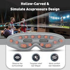 DREAMSOME Eye Massager with Heat and Vibration, Eye Mask with Acupressure and Vision Window, Rechargeable Eye Care Device with Bluetooth Music for Relaxation