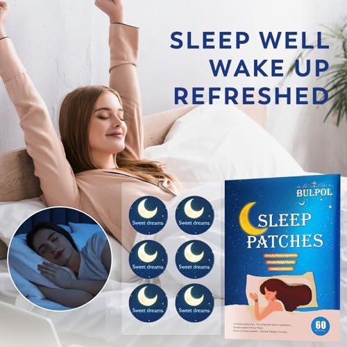 Sleep Patches for Adults, 60 Pack Upgraded Deep Sleep Patches, Formulated with All Natural Ingredients, Long-Lasting Night Comfort for Both Men and Women, Easy to Use All Night Long