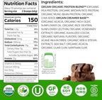 Orgain Organic Vegan Protein Powder, Creamy Chocolate Fudge - 21g Plant Protein, 7g Prebiotic Fiber, Low Net Carb, No Lactose Ingredients, No Added Sugar, Non-GMO, For Shakes & Smoothies, 1.02 lb