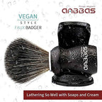 Anbbas Shaving Brush and Holder with Travel Case, Synthetic Badger Hair Ebony Handle Brush 3in1 Kit for Men