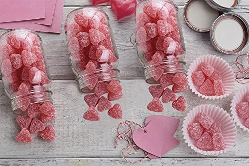 Fruidles Valentine's Coated Cinnamon Jelly Hearts, Delicious Gummy Candy, Fun and Festive Holiday Gummi Snacking (Half-Pound)