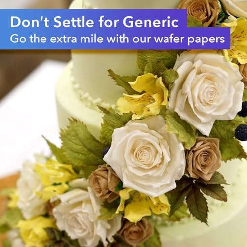 Oasis Supply 100 Piece Premium Wafer Paper Pack for Cake or Food Decorating, 8" x 11"
