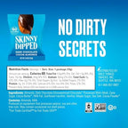 SkinnyDipped Dark Chocolate Cocoa Almonds, Healthy Snack, Plant Protein, Gluten Free, 0.46 oz Mini Bags, Pack of 24