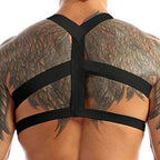 dPois Men's Strong Nylon Shoulder Support Brace Body Chest Harness Lingerie Belts