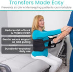 Vive Standard Transfer Sling (31.5 Inch) - Gait Belt for Elderly & Disabled - Patient Lifting Aid for Seniors & Injured - Bed & Wheelchair Transfer for Home Use (Black)