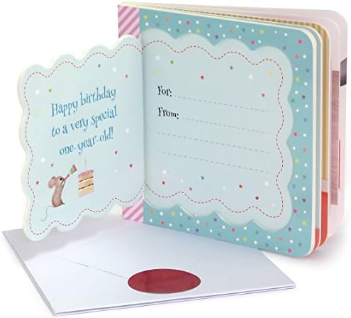 Now You Are One: Little Bird Greetings, Greeting Card Board Book with Personalization Flap, 1st Birthday Gifts for One Year Olds