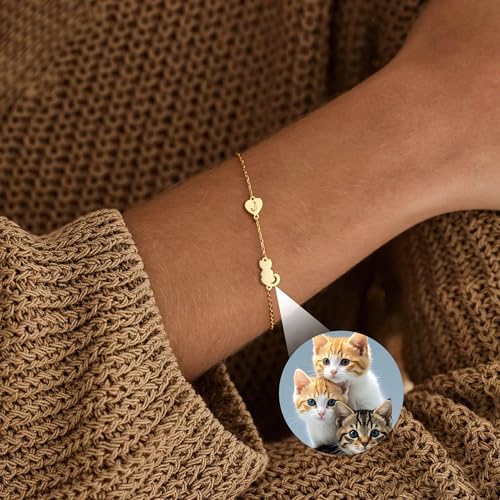 Dog Easter Mom Gifts for Dog Lover Initial Bracelet for Women with Heart Adjustable Pet Paw Gold Bracelets for Women Non Tarnish Memorial Gift for Pet Lover Birthday Jewelry
