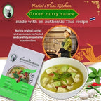 Narin's Thai Kitchen Green Curry Sauce – Spicy Thai Green Curry Base with Basil & Lemongrass – Quick Meal Solution