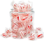 Peppermint Candy Bulk 2 lb – Red and White Mints Twists, Individually Wrapped, Natural, Gluten Free, Vegan Friendly
