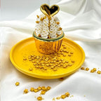 Gold Sprinkles for Cake Decorating, Star Sanding Sprinkles Mix for Cookie Baking Ice Cream Brownie Cupcake Toppings