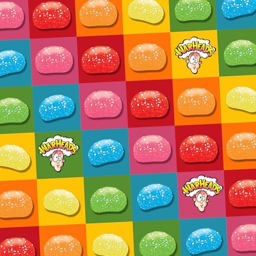 WARHEADS® Sour Jelly Beans Bulk Candy - Assorted Fruit Flavors (Black Cherry, Blue Raspberry, Green Apple, Lemon, Orange, Watermelon) - Sour Candy for Parties and Snacking - 1 lb Bag