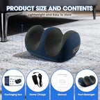 Foot Massager with Heat, Shiatsu Foot and Calf Electric Kneading Massager Machine with Roller for Relaxation, Plantar Fasciitis, Pain Relief, Gifts for Women & Men(Blue)
