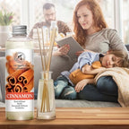 Cinnamon Reed Diffuser Refill with Natural Essential Cinnamon Oil 6.8 Fl Oz - Fresh & Long Lasting Fragrance - Reed Diffuser Oil Refill for Aromatherapy - Home - Fitness - Boutique
