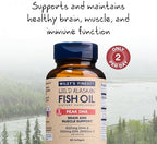 Wiley's Finest Wild Alaskan Fish Oil Peak DHA - 900mg EPA and DHA Omega-3s - 60 Softgels (30 Servings)