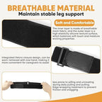 2 Pack Wheelchair Thigh Leg Strap - Leg Support on a Wheelchair for Adults, Adjustable Secure Leg Straps for Wheelchair Accessories with Non-Slip Design and Easy Hook Closure
