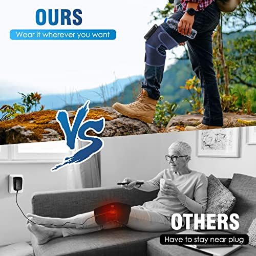MOAJAZA Cordless Knee Massager with Heat and Vibration, Heating Pads for Knee Shoulder Elbow Deep Issue