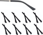 Eyeglass Replacement Temples,Silicone Glasses End Tips Ear Sock Pieces Sleeve for Thin Metal Glasses Legs,8 Pairs
