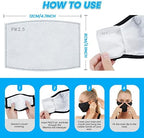 3-Ply Cloth Face Mask 6 Pack,Washable, Reusable and Breathable Face Covering with Adjustable Ear Protection Loops for Women and Men (Black/Grey/Wine Red/Dark Green/Dark Blue/Brown)