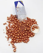 Sprinkles Pearl Sugar Candy 100g/ 3.52oz Mix Size Baking Edible Cake Decorations Cupcake Toppers Cookie Decorating Ice Cream Celebrations Shaker Jar Wedding Shower Party Chirstmas (Rose gold)