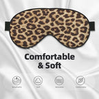 Leopard Print Sleep Mask for Women Men, Soft and Comfortable Eye Mask with Adjustable Strap for Travel Yoga Nap Sleeping