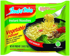 Indomie Instant Noodle Soup Vegetable Flavour, Vegetable, 79.5 Ounce(Pack of30)