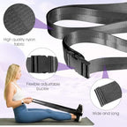 Physical Therapy Strap, Extremity Mobilization Belt, Manual Traction Strap, Adjustable Stretch Straps for Stretching Yoga Leg Shoulder Exercise (Black)