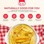 LULU Plantain Chips Variety Pack – 12 Individual Bags – 6 Lemon, 4 Lightly Salted, 2 Sweet Flavors – Crunchy, No Preservatives or Artificial Colors – Sustainably Sourced Vegetable Snacks