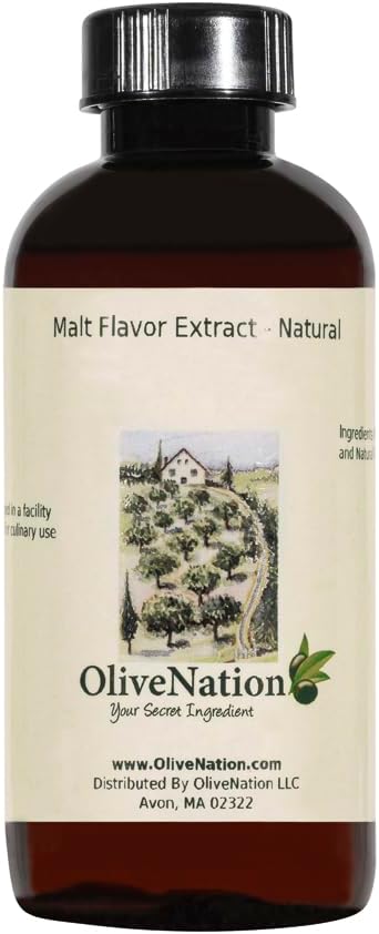 Malt Extract - Rich Malty Flavor for Cakes - Cheesecake - Ice Cream - Savory Dishes - Non-GMO - Gluten Free - Kosher - Vegan - 8 ounces