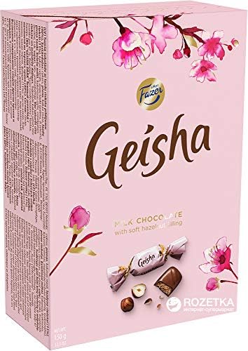 Fazer Geisha Milk with soft hazelnut filling Chocolate 4 Boxes of 150g
