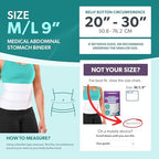 BraceAbility Medical Abdominal Stomach Binder - Belly Band Compression for Diastasis Recti, Postpartum, Post-Surgical Wrap for Tummy Tuck Recovery, Post op Abdominal Binder for Women and Men (M/L 9")