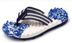 Men's Flip-Flops Massage Slippers,Outdoor Anti Slip Massage Sandals,Relief Plantar Fasciitis Heel Arch Arthritis Pain,Home Casual Beach Shoes(Size:EU 40,Color:Blue)