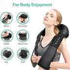 Medcursor Neck Massager - Portable Electric Neck and Back Massager with Heat, Deep Tissue 3D Kneading Pillow for Muscle Pain Relief, Ideal Father’s Day Gift, Not Cordless