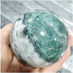 Health & Household Natural Gemstone Dioptase Quartz Polished Ball Crystal Rare Mineral Collections Ornament Sphere Healing Decorations for The Room
