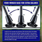 Ergocap® High Performance Crutch Rubber Tip - Rubber Replacement Foot Pad for Walking Canes - Stable Four Point, Engineered to Mimic The Joint Articulation of The Foot/Ankle (Universal-1 Crutch Tip)