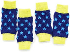 Dog Leg Warmers Dog paw Protector hock Protector for Dogs Leg Socks Knee Pads Joint Support (Blue Stars, L (9.9-13.2 lbs))