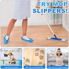 Mop Slippers Shoes 5 Pairs (10 Pieces) Reusable Microfiber Cleaning Slippers for Floor Cleaning Washable Dust Mop Shoe Covers for Hardwood Tile House Kitchen Office Cleaning