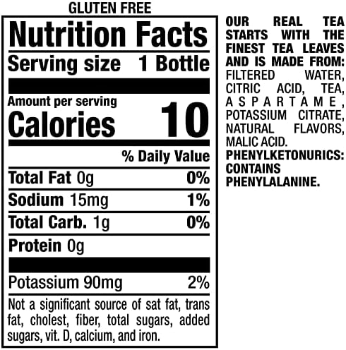 Snapple Zero Sugar Peach Tea, 16 fl oz recycled plastic bottle (Pack of 12)