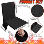 Juexica Portable Heated Seat Cushion Warm Stadium Seats Camping Outdoor with Back Support and 3 Level Winter Heated Seat Cover for Outdoors, No Power Bank